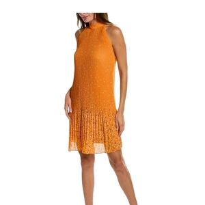 Nanette Lepore Orange Halter Sheath Mini Dress, Size 6